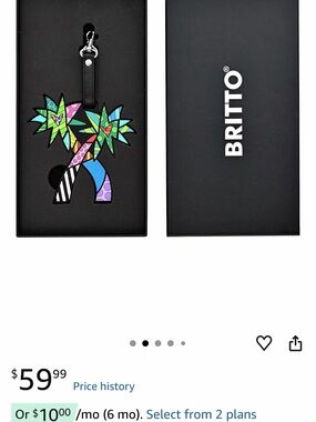 BRITTO Multicolor Palm Tree luggage Tag